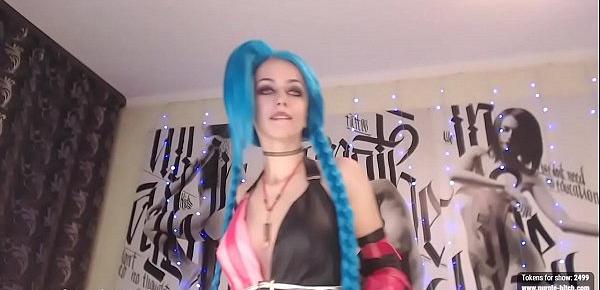  Teeny Jinx play with ANAL asshole whore young slut purple bitch pornstar stream cosplay